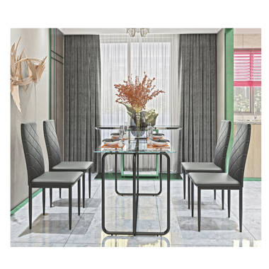 Glass dining table 2024 set below 10000